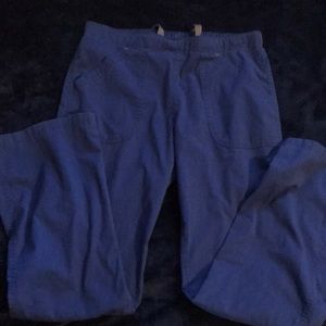 Blue Bring It On scrub pants